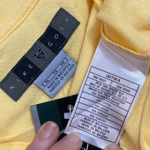 Nike Golf Yellow Polo Shirt size extra large - Picture 13 of 14